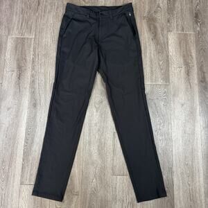 Lululemon Commission Pants Men 31x32 Black Slim Straight Athleisure Performance